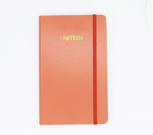 FAWTEEM PU cover A5 size notebook, 50 sheets, 100 pages, 80g paper, good for school, office use, a thoughtful gift