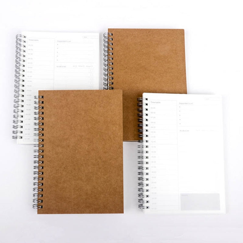 2023 Notebooks Agendas Planner Diary Weekly Spiral Organizer A5 Note Books Monthly Kraft Paper Schedule