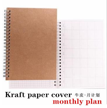 2023 Notebooks Agendas Planner Diary Weekly Spiral Organizer A5 Note Books Monthly Kraft Paper Schedule