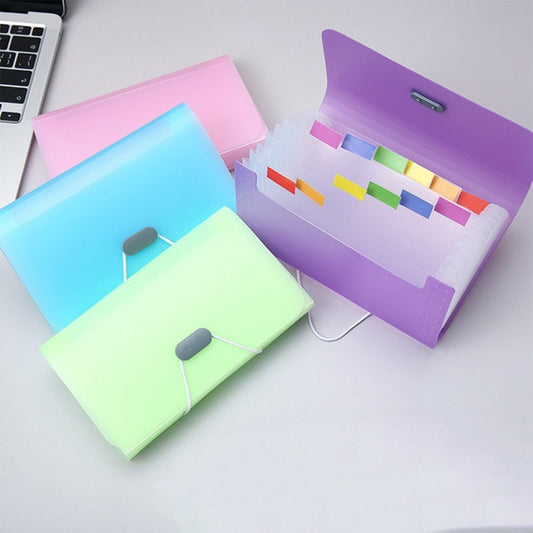 A6 Multi-layer 13 Grids  Expanding Wallet File Folder Buckle Organ Bag Large Capacity School Office Data Storage Organizer Pouch