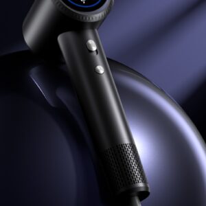 Professional Ionic Hair Dryer – 500M Negative Ions, 160,000 RPM Fast Drying, 9 Temp Settings & Auto Clean (0.8lb, Travel-Friendly)