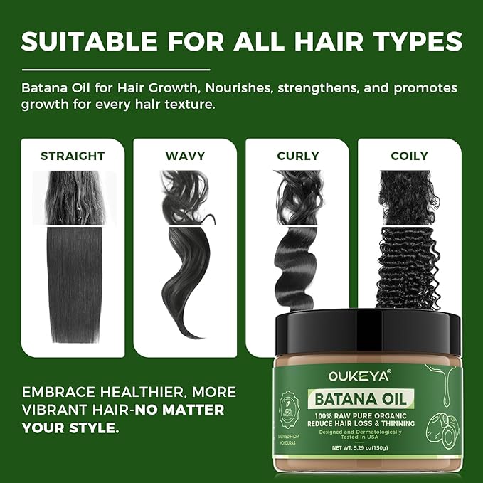 100% Pure Batana Oil for Hair Growth – Organic Honduran Hair Oil to Prevent Hair Loss & Boost Thickness (5.3 oz, Unisex) - Image 4