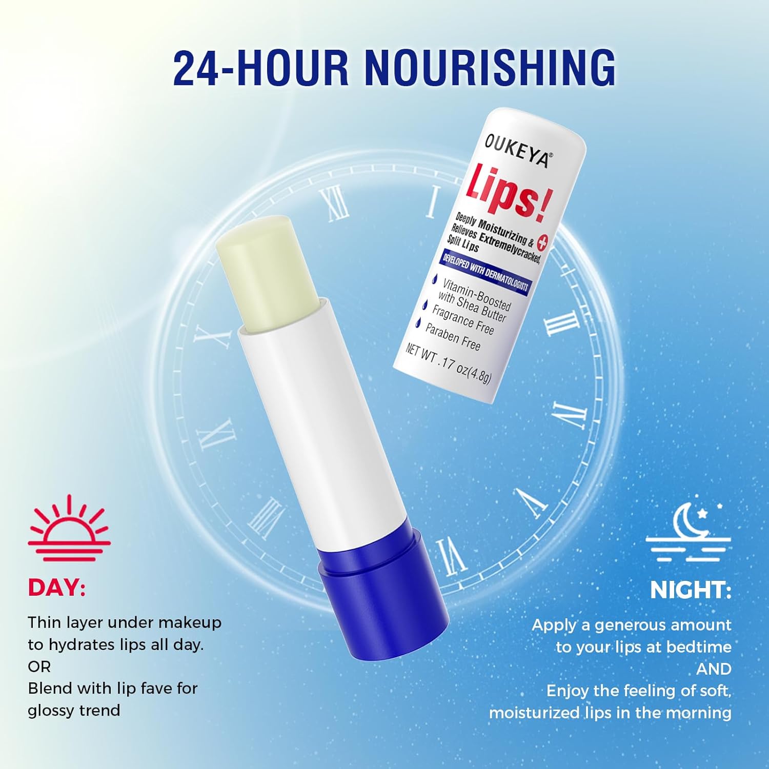 Medicated Lip Balm - 100% Natural with Petrolatum, Shea Butter & Beeswax | Overnight Repair for Severely Dry, Cracked Lips | Organic Hydration - Image 5
